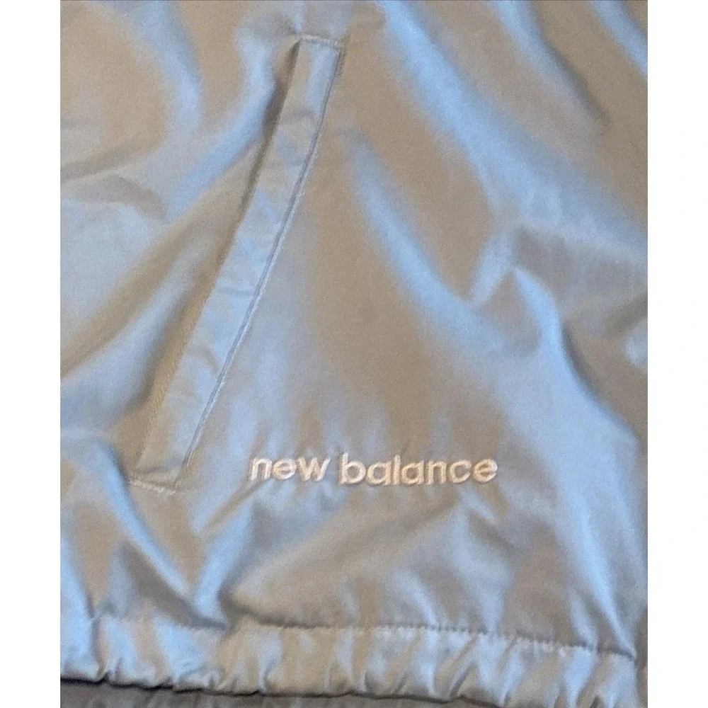 VTG New Balance Men's Jacket XL Baby Blue Windbreaker Retro Color Block Y2K
